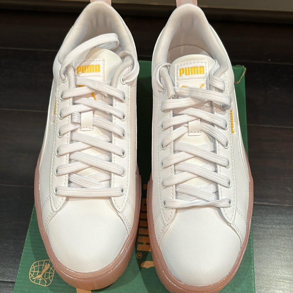 PUMA MAYZE BEACH DAYS PLATFORM SNEAKERS IN WHITE/FROSTY PINK SZ 9,11 NEW IN BOX! - Picture 6 of 11